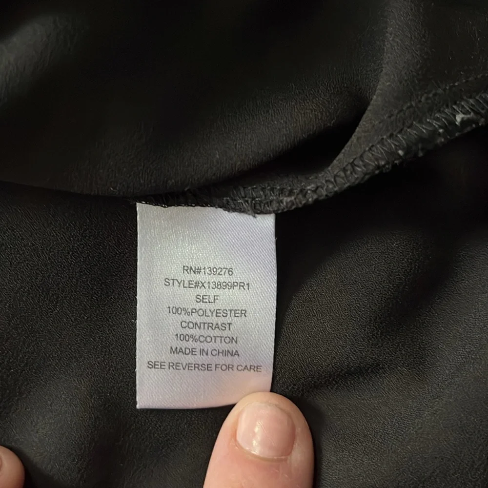 Daniel Rainn Black Cap Sleeve Embellished Blouse - Picture 9 of 10